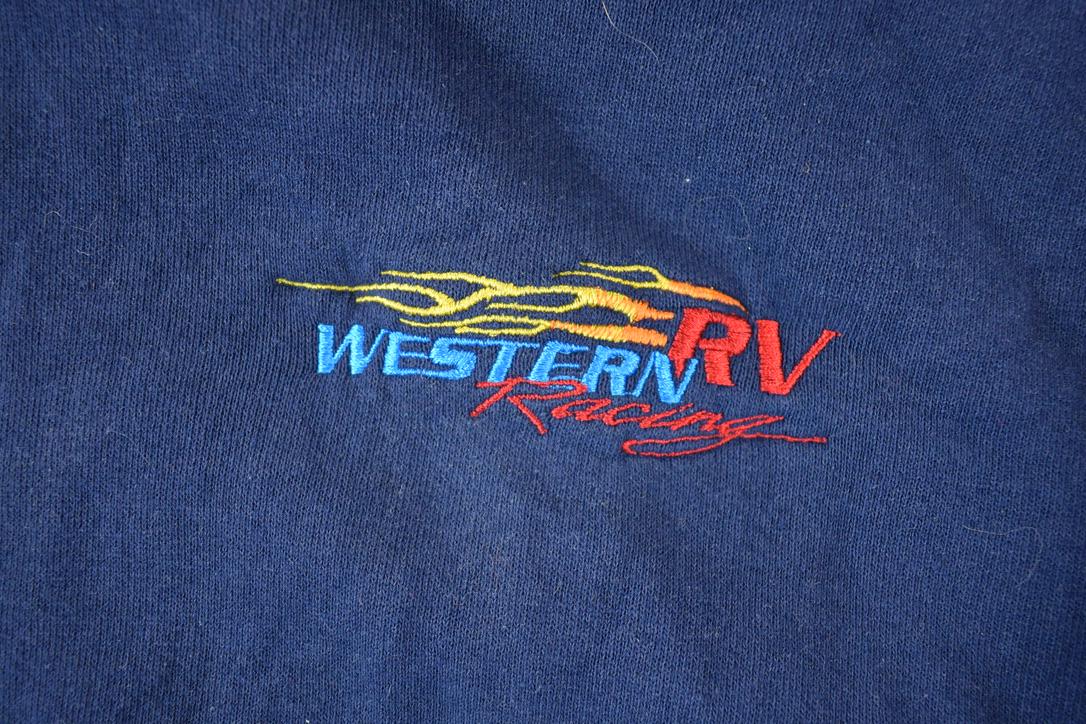 Vintage 1990s Western RV Racing Russell Heavyweight Hoodie Sweatshirt