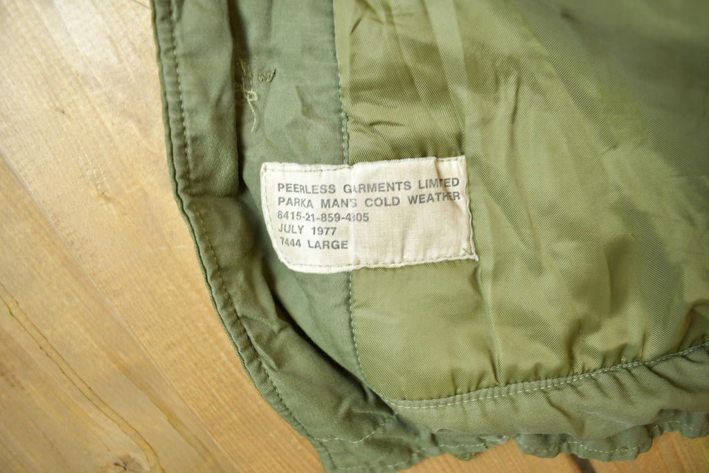 Vintage 1977 Military Cold Weather Parka Jacket