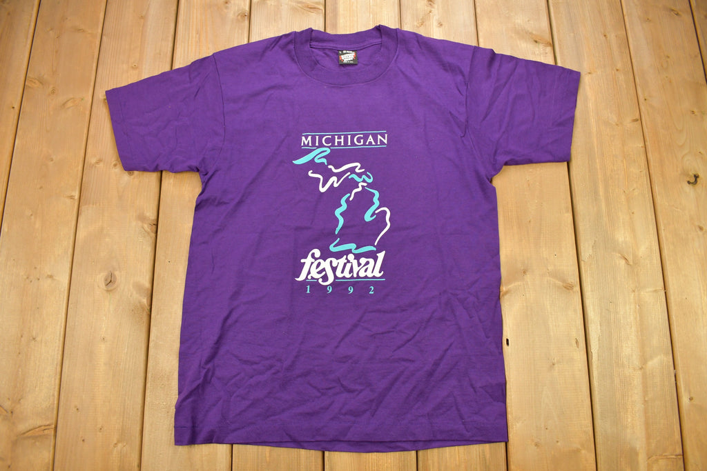 Vintage 1992 Michigan Festival Graphic T Shirt