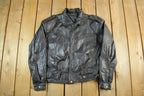Vintage 1990s Leather Biker Jacket Adult Medium