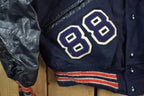 Vintage 1986 Canat H.S State Playoffs Leather & Wool Varsity 88 Captain Jacket Made In USA