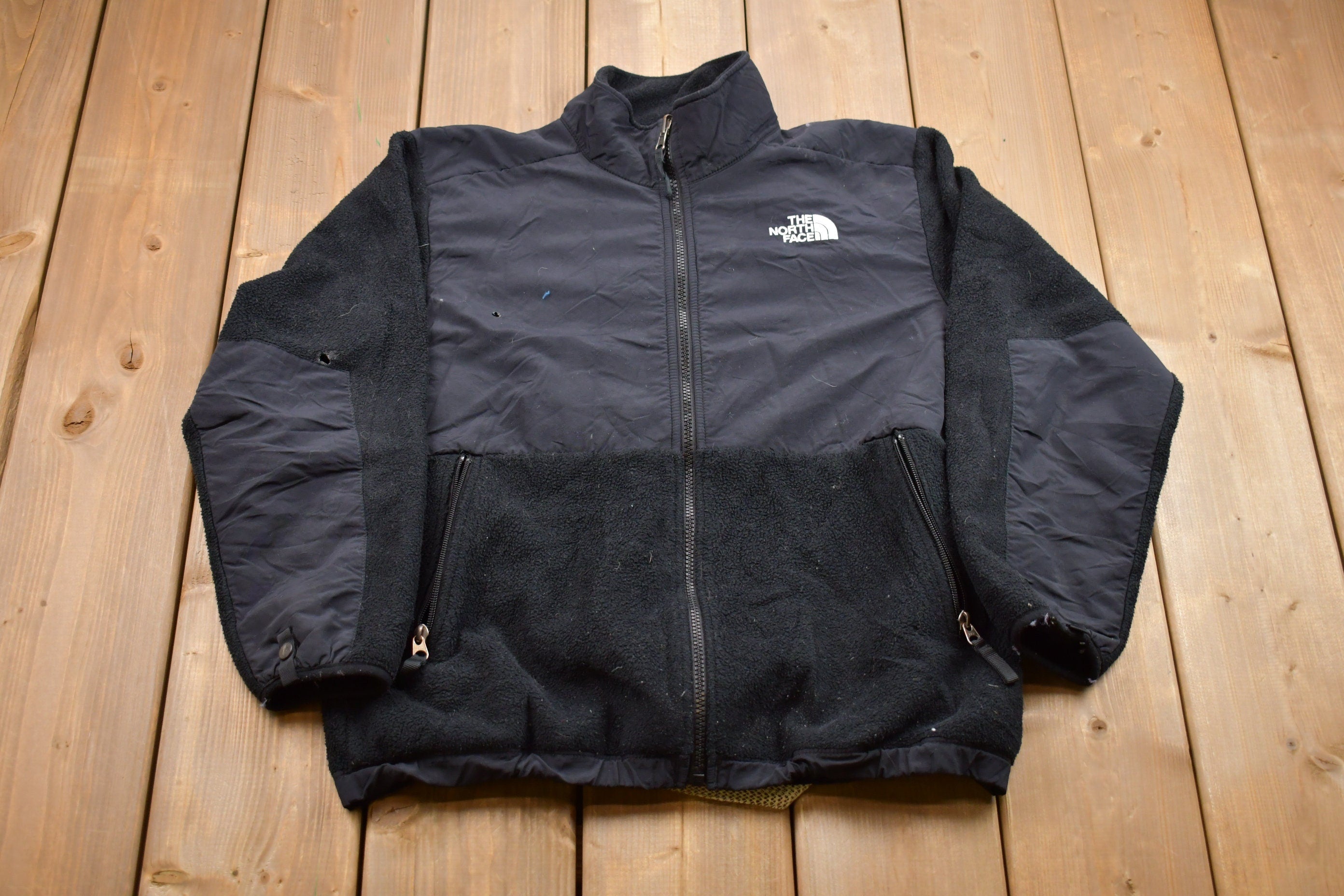 Vintage 1990s Kids The North Face Denali Full Zip Fleece Sweater  Sportswear  90s Zip Up Fleece  Streetwear  Athleisure  90s TNF
