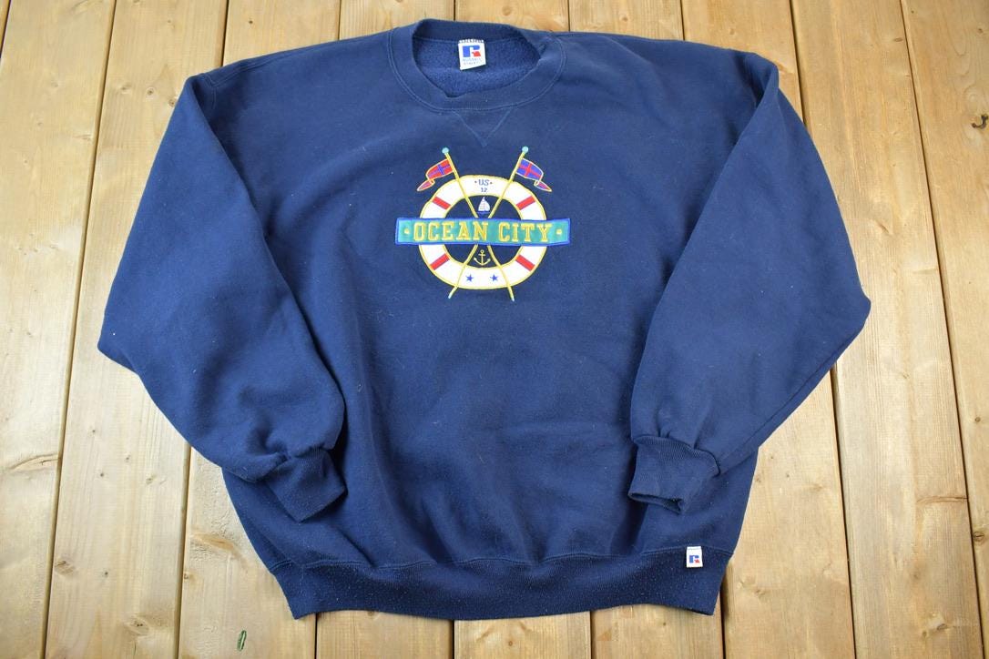 Vintage 1990s Ocean City Crewneck Sweatshirt Made In USA