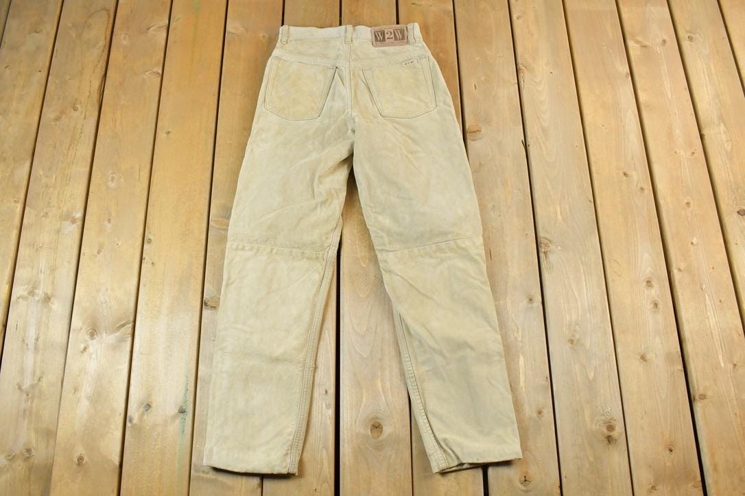 Vintage 1990s W2W Washable Suede Pants Size 26