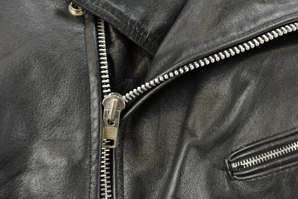 Vintage 1980s Lucky Leather Biker Motorcycle Leather Jacket Women's Medium