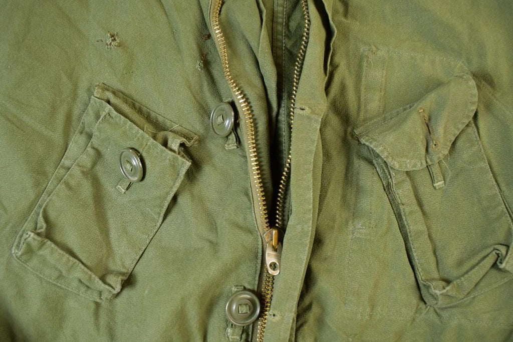 Vintage 1960s Military Button Up Army Jacket