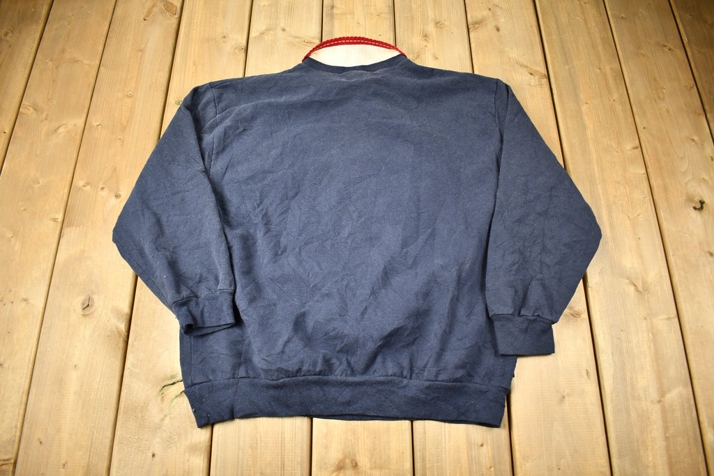 Vintage 1990s Bobbie Brooks Winter Theme Collared Crewneck Sweatshirt