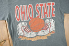 Vintage 1991 Ohio State University Collegiate Basketball Graphic T-Shirt Made In USA