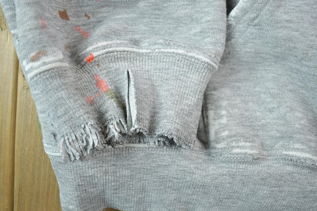 Vintage Y2K Perfectly Distressed Carhartt Heather Grey Hoodie Sweatshirt