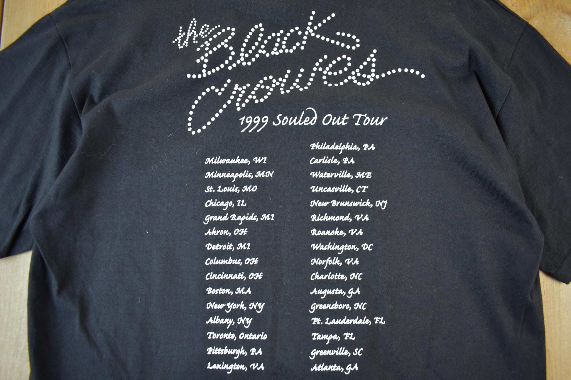 Vintage 1999 The Black Crowes Souled Out Tour Band T-Shirt Winterland Men's Large