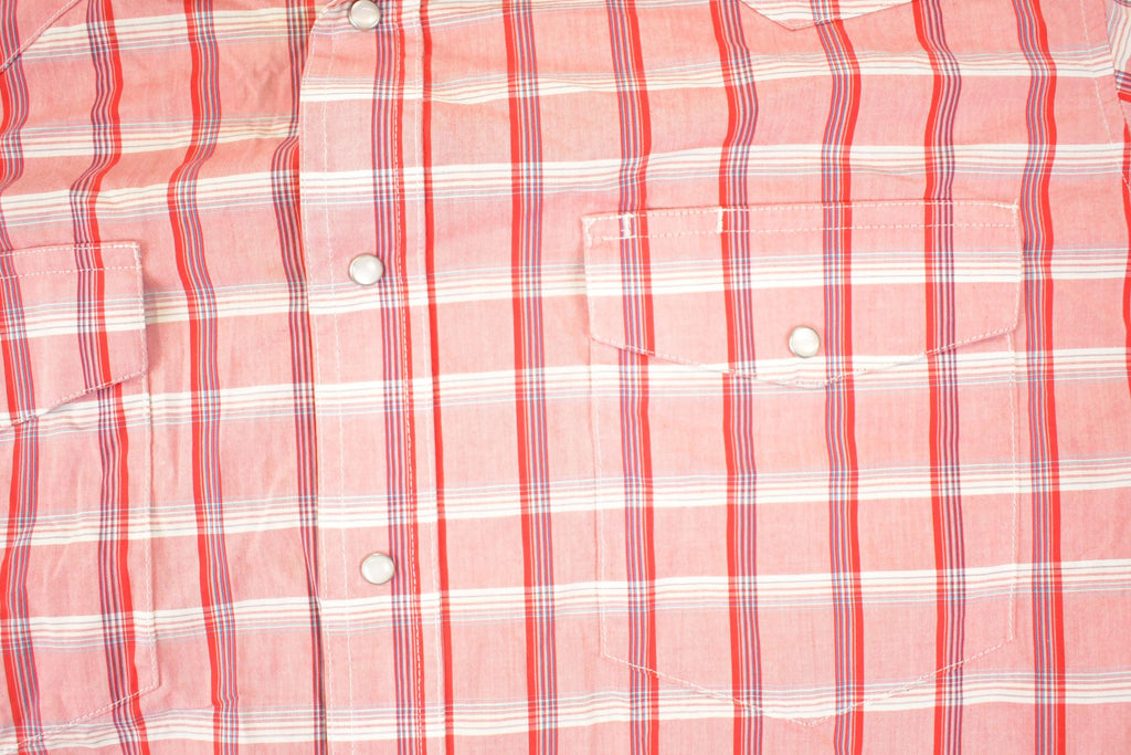 Vintage 1990s Wrangler Plaid Western Button Up Shirt Men's XL