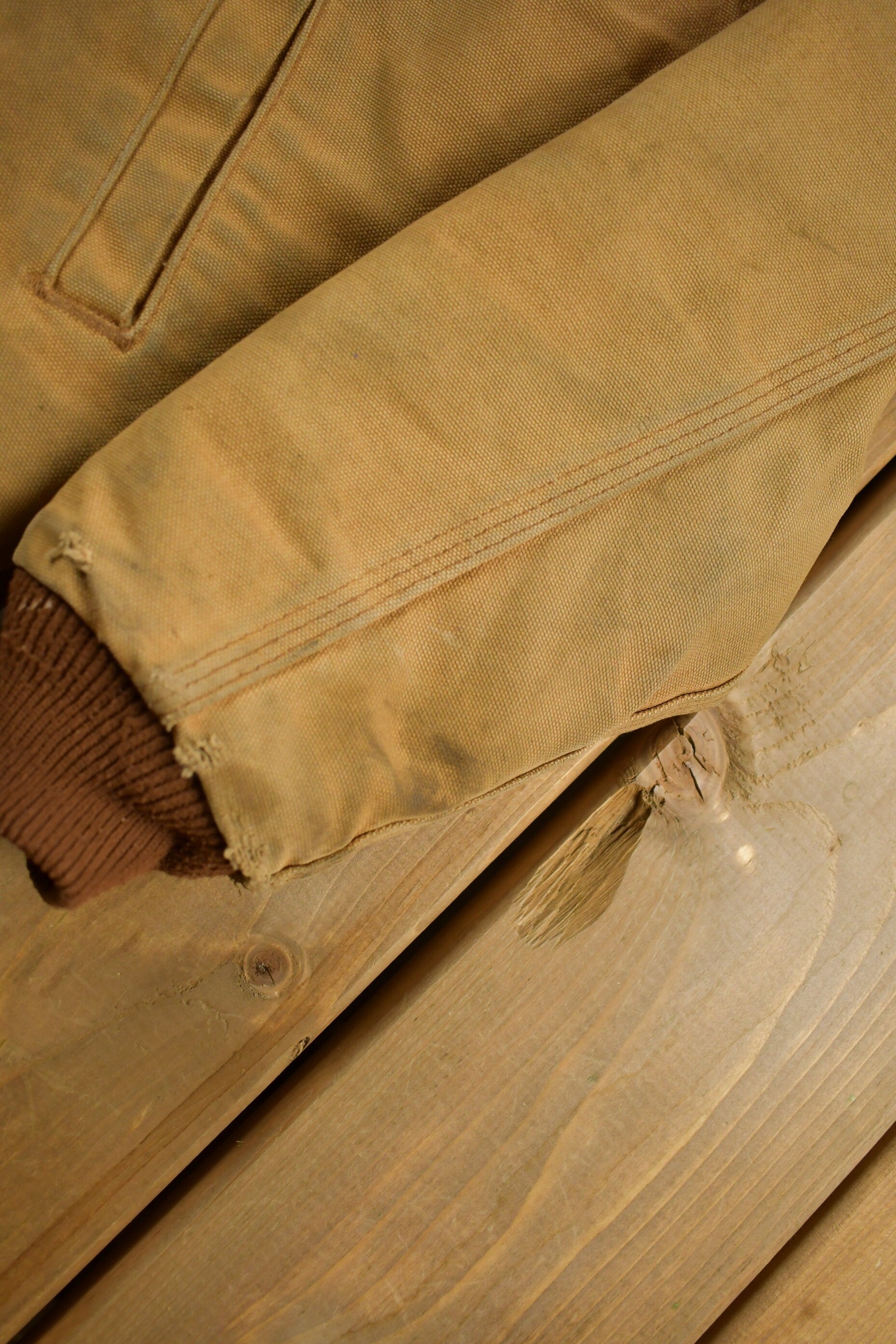 Vintage 1990s Carhartt Beige Traditional Kids Size Work Jacket