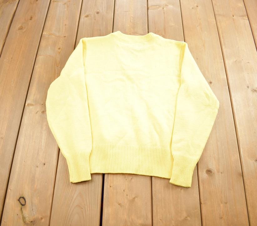 Vintage 1970s School Apparel Knit V-Neck Sweater Made In USA