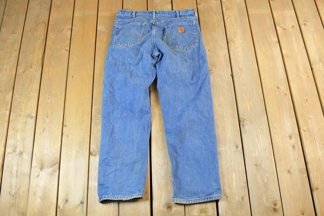 Vintage 1990s Carhartt Lined Denim Work Jeans Size 32