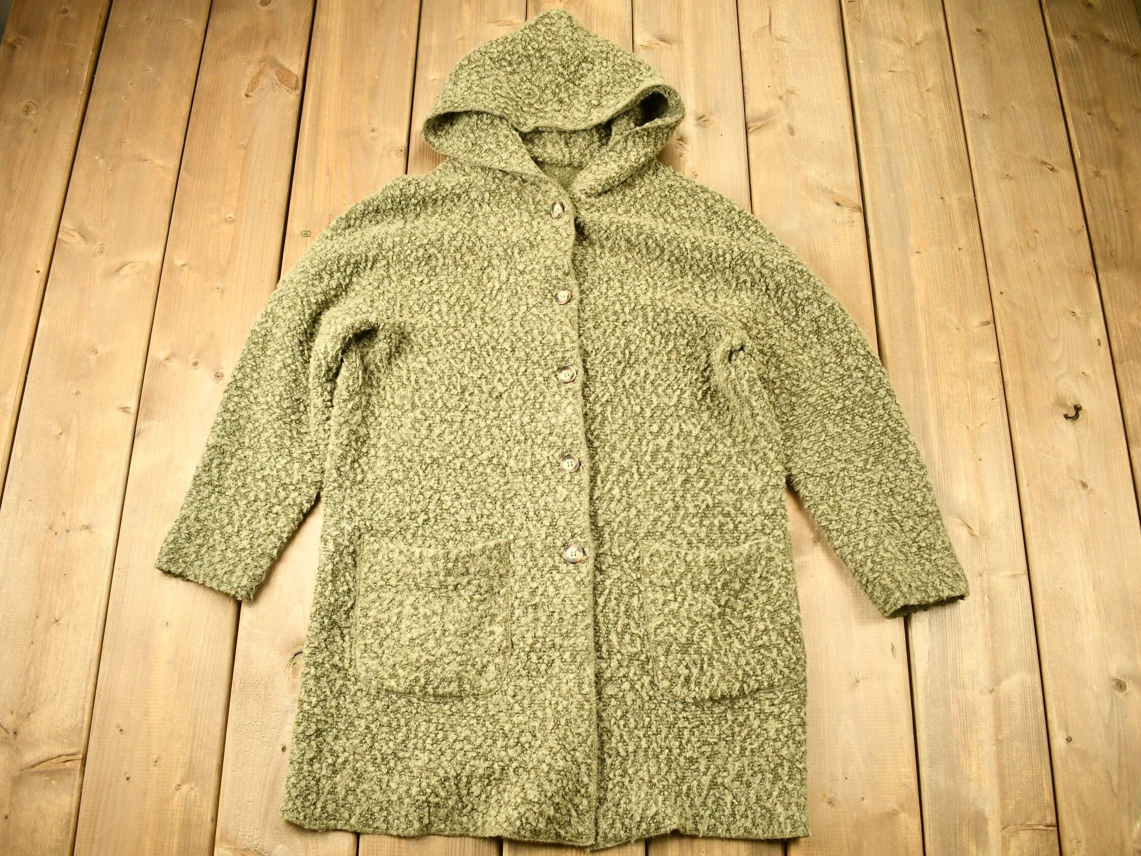 Vintage 1990s Button Up Fleece Hoodie