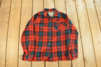 Vintage 1980s Royal Highlander Plaid Wool Flannel Button Up Shirt Women's Small