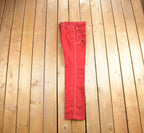 Vintage 1980s Chemin De Fer Red Pants Size 26x32