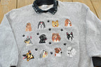 Vintage 1990s Bonworth Dogs Embroidered Collared Crewneck Mens S