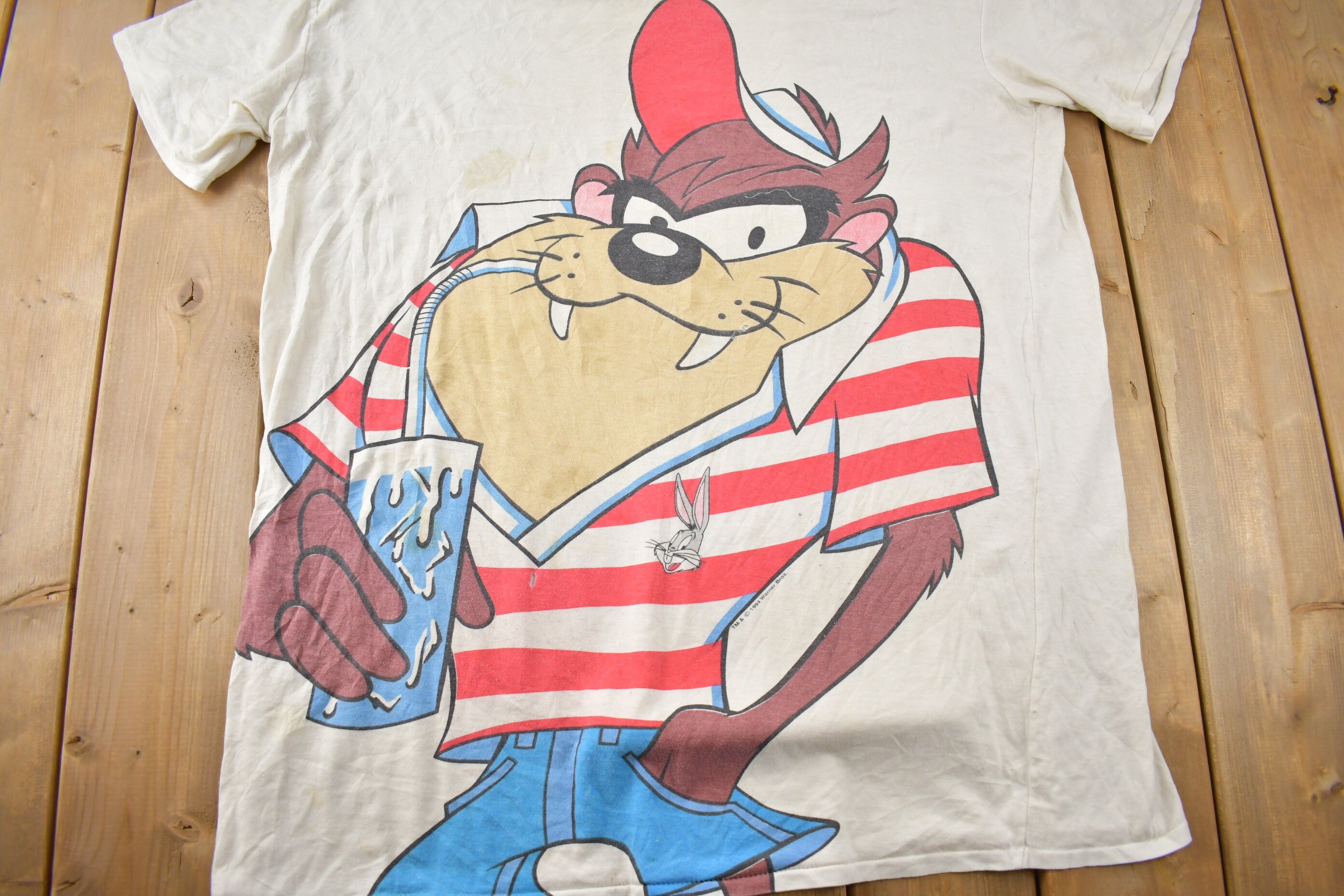Vintage 1994 Looney Tunes Taz Devil Lounge T-Shirt