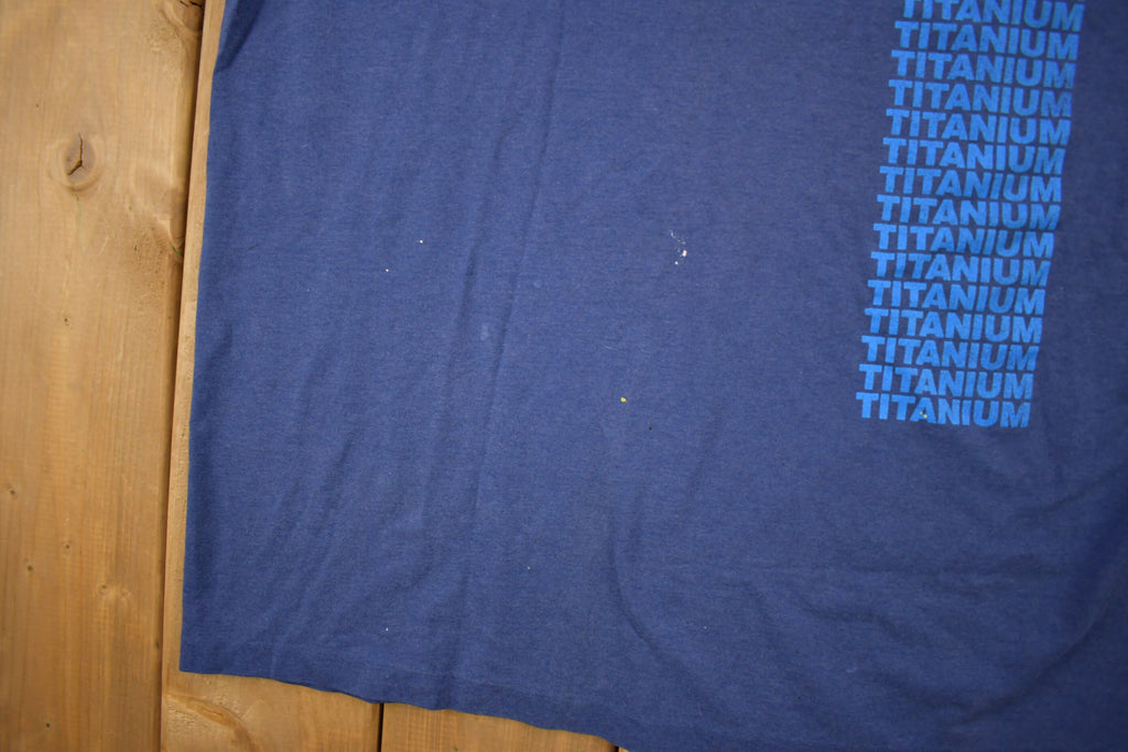 Vintage 1980s Titanium Jet Engineering Graphic T Shirt / Vintage T Shirt / Streetwear / Graphic Tee / Single Stitch / Made In USA