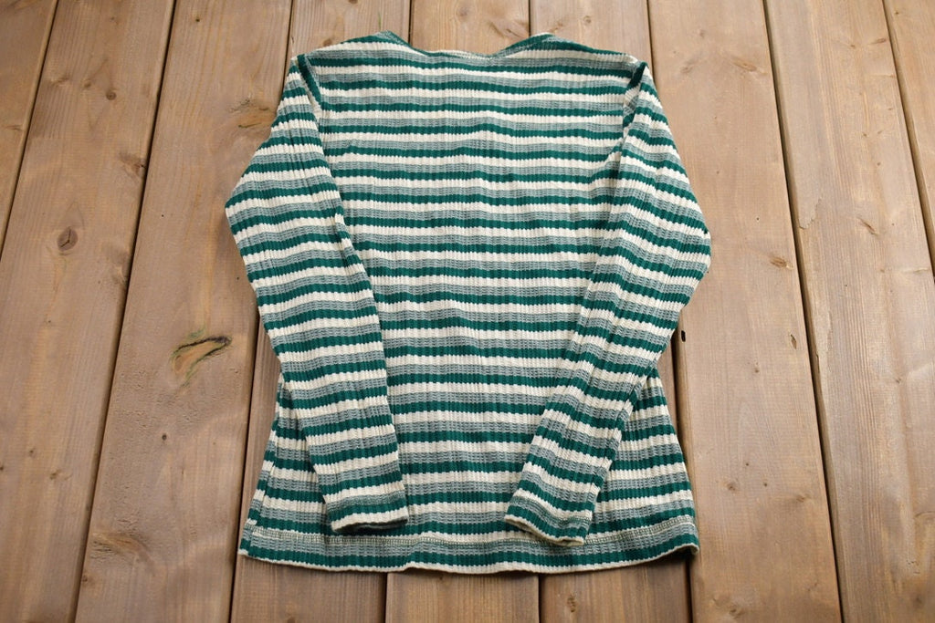 Vintage 1990s Cute Stripped Knitted Cardigan Sweater