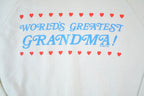 Vintage 1987 Worlds Best Grandma Cute Souvenir Crewneck Sweatshirt Made In USA