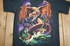 Vintage 1999 Liquid Blue Dragon Graphic With Tags