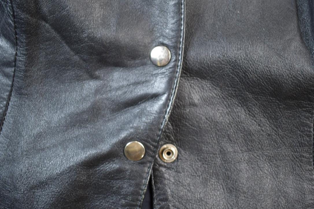 Vintage 1990s Wilsons Leather Biker vest Made In USA