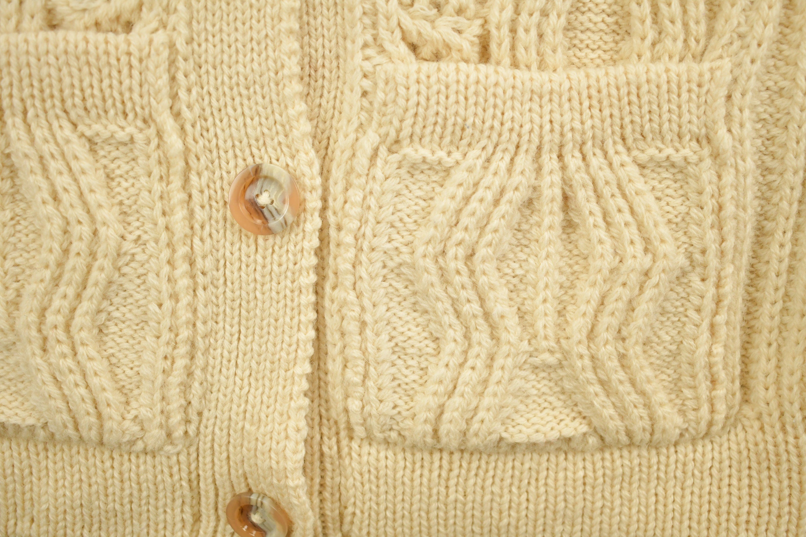 Vintage 1990s Lady Lorna Wool Knitted Cardigan Sweater