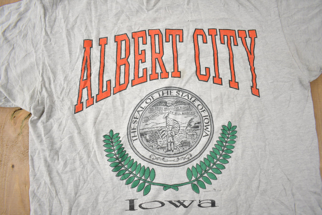 Vintage 1990s ALBERT CITY IOWA Graphic T Shirt Size M
