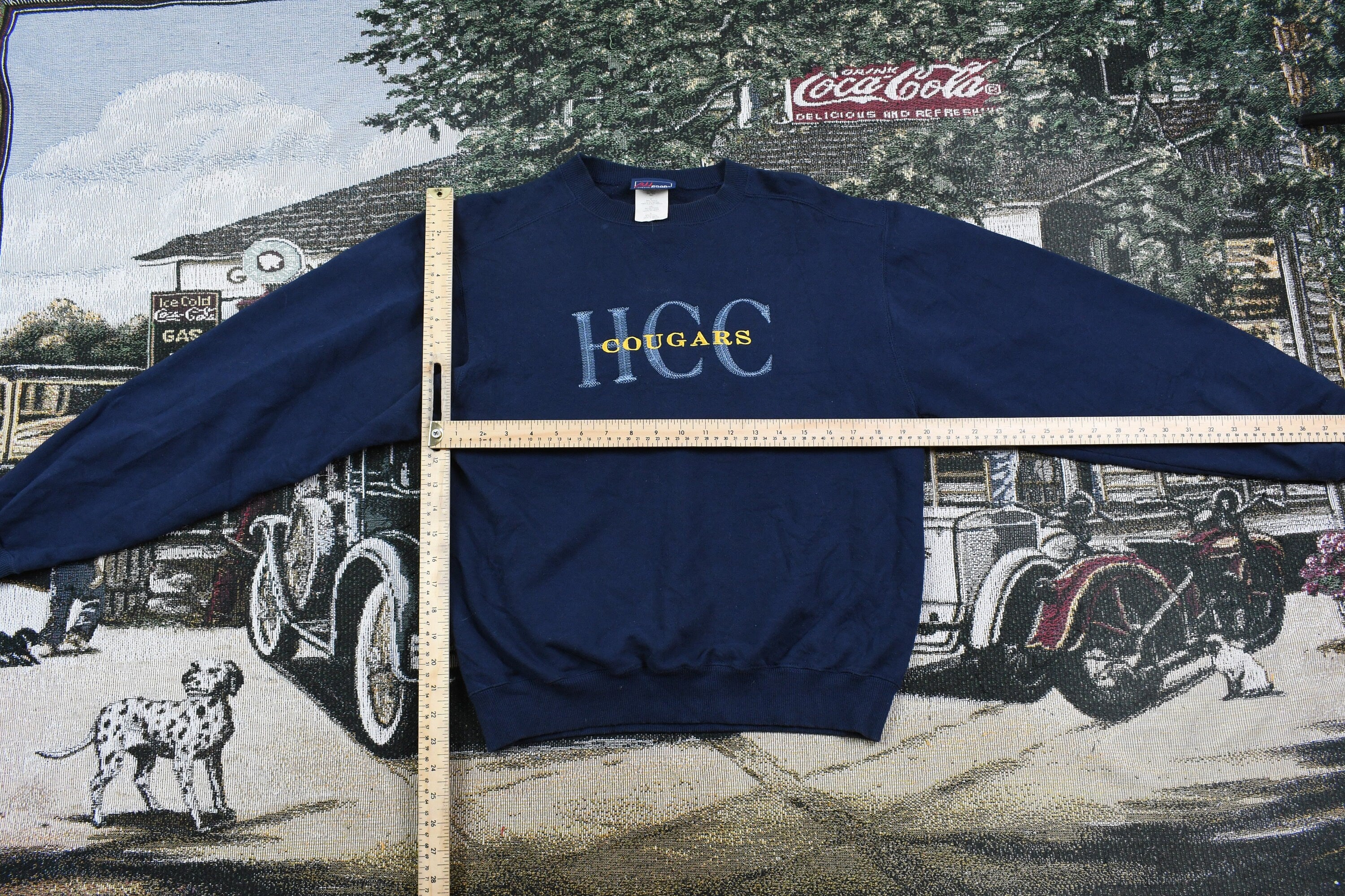 Vintage 1990s HCC Cougars Embroidered Crewneck