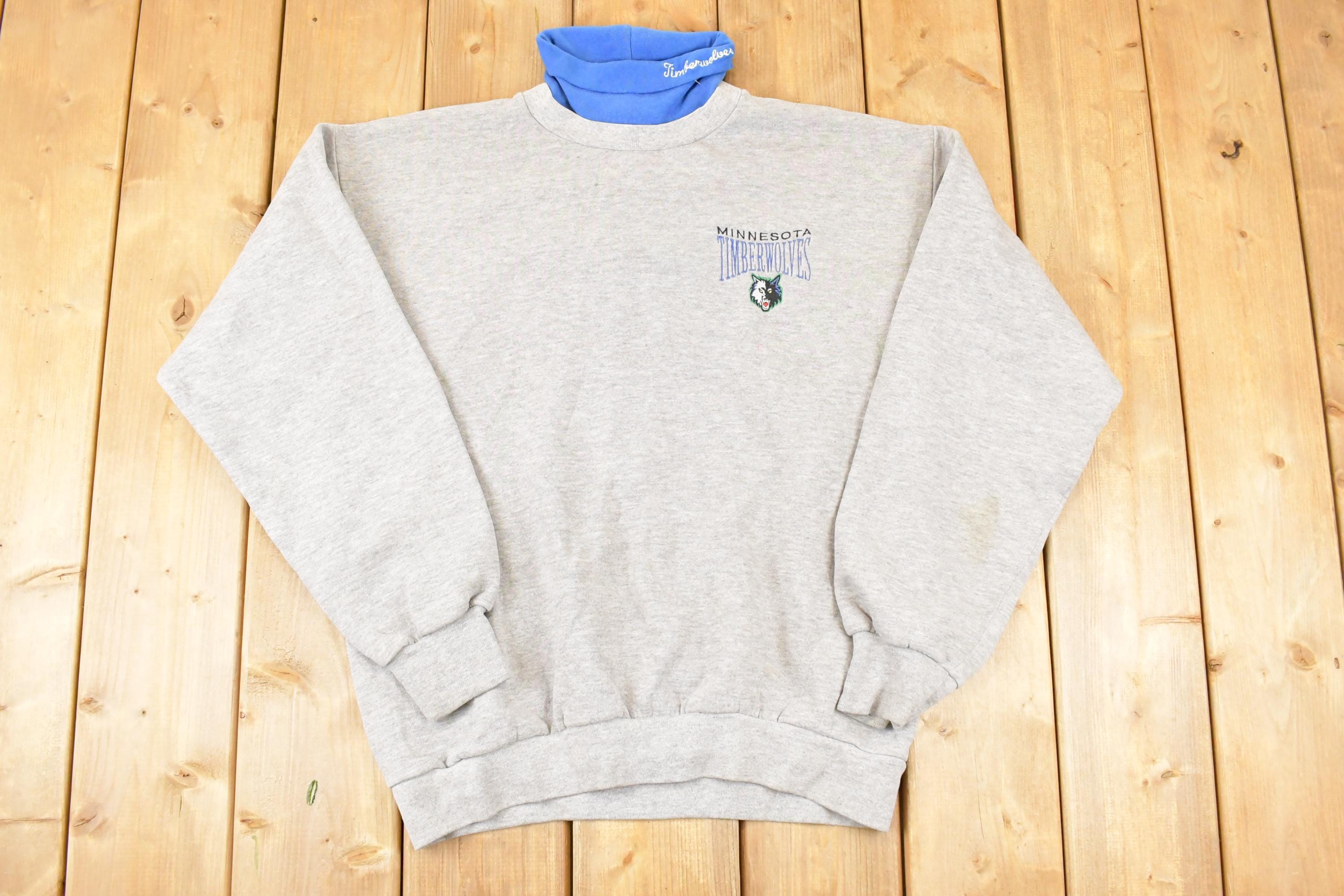 Vintage 1990s Minnesota Timberwolves NBA Turtleneck Sweatshirt Mens M