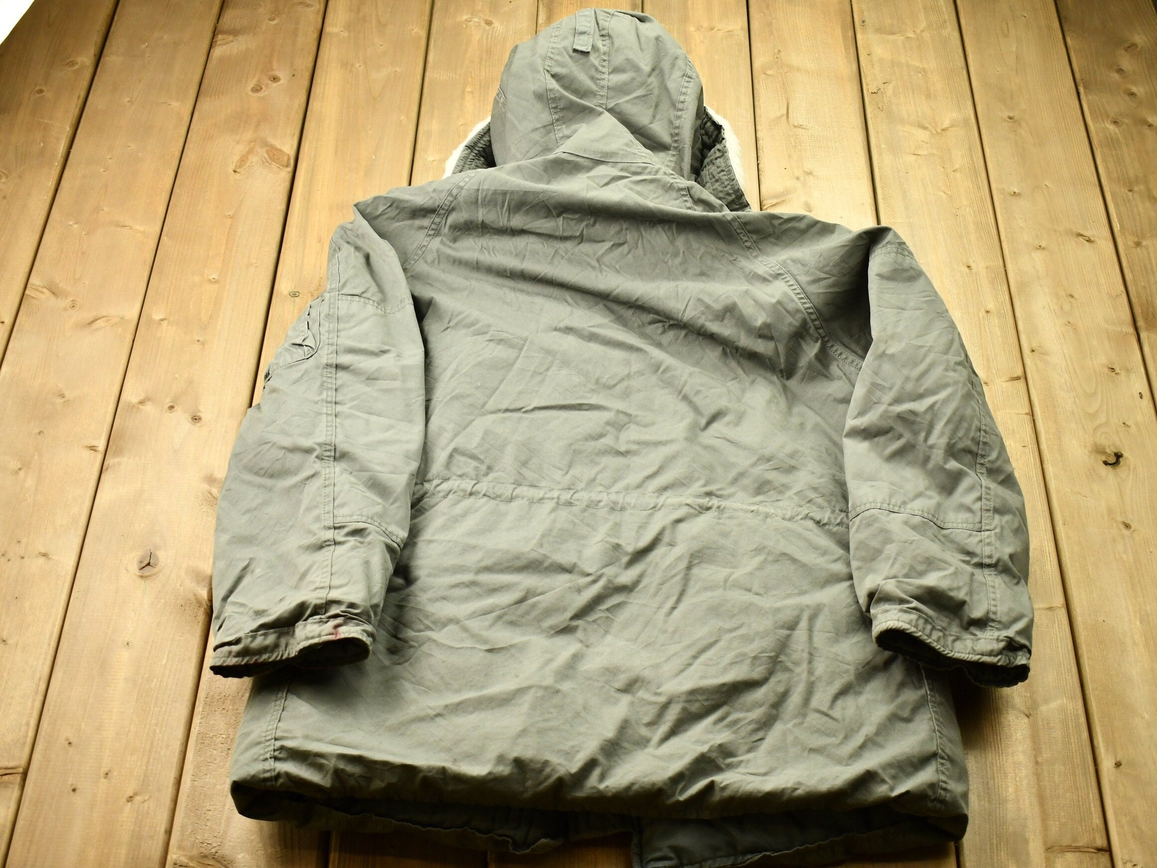 Vintage 1970s Military Fur Parka