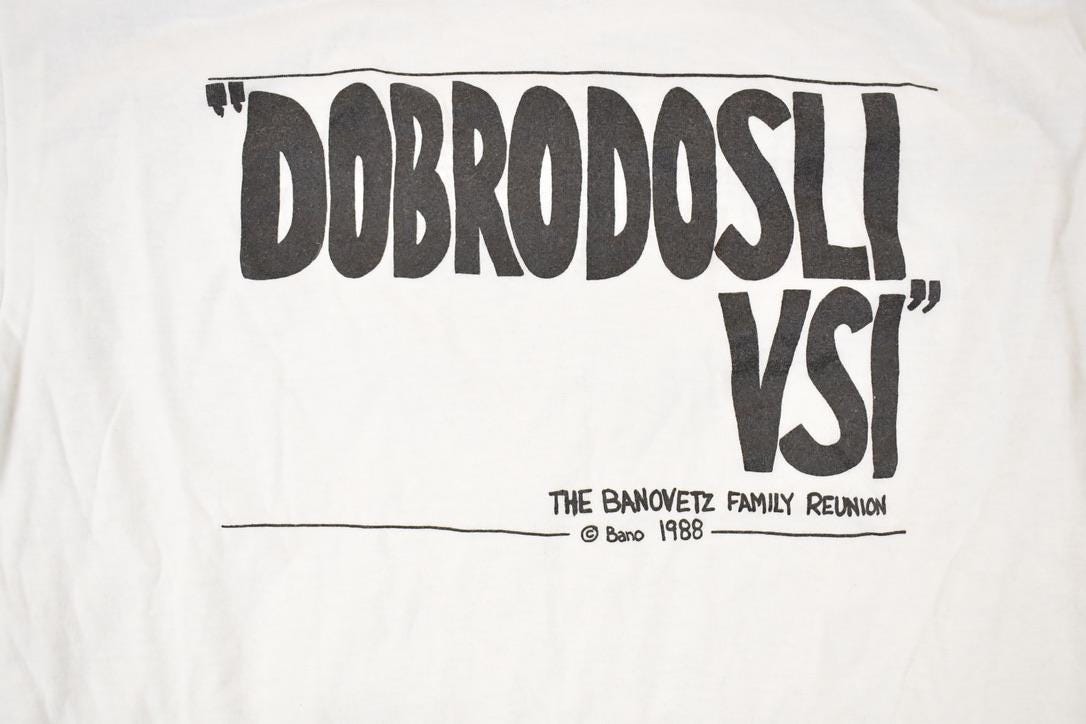 Vintage 1998 Dobrodosli Souvenir T-Shirt Men's M