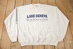 Vintage 1996 Lake Geneva International Marathon Crewneck Sweatshirt Made In USA