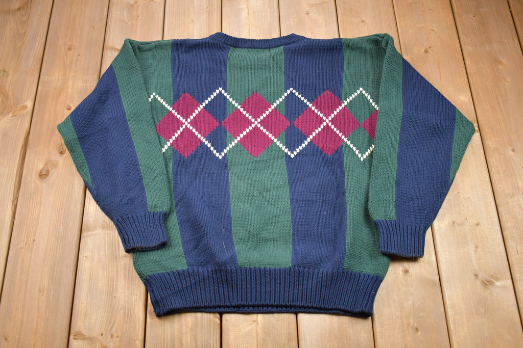 Vintage 1990s John Ashford Striped Knitted Sweater
