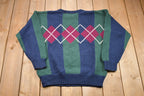 Vintage 1990s John Ashford Striped Knitted Sweater