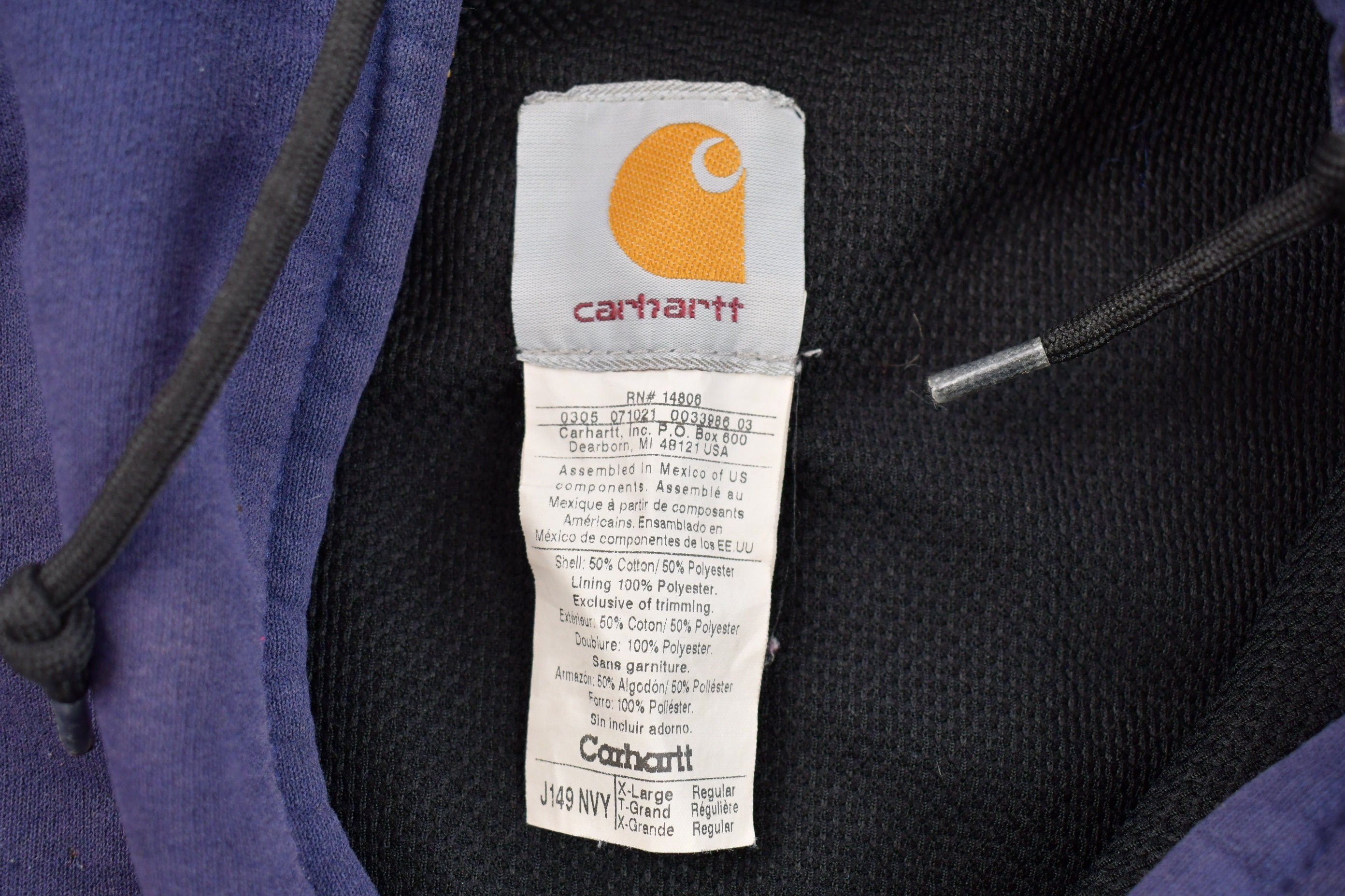 Vintage 1990s Carhartt Thermal Lined Heavy Weight Zip Up Hoodie