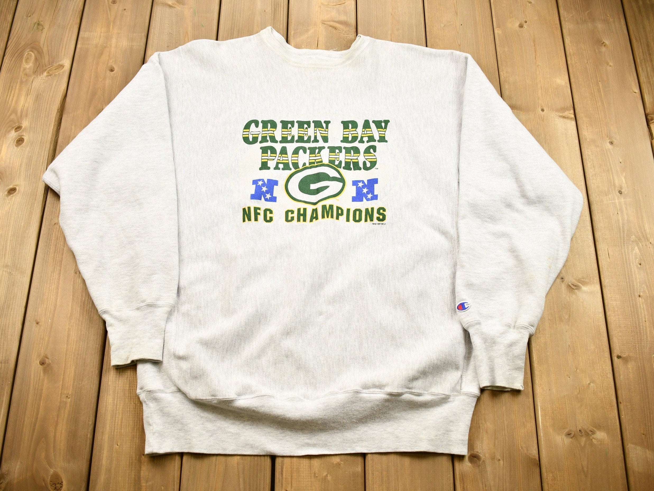 Vintage 1997 Green Bay Packers NFL Champion Reverse Weave Crewneck Sweatshirt