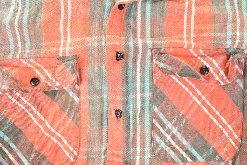 Vintage 1990s Five Brother Plaid Western Style Button Up Shirt Men's XL