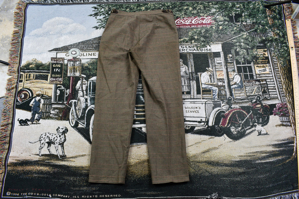 Vintage 1990s Ralph Lauren Plaid Pattern Trousers Size 30 x 29