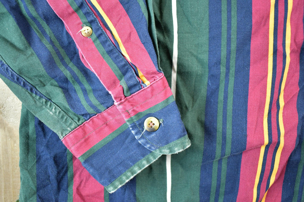Vintage 1990s Nautica Striped Button Up Shirt Men's M