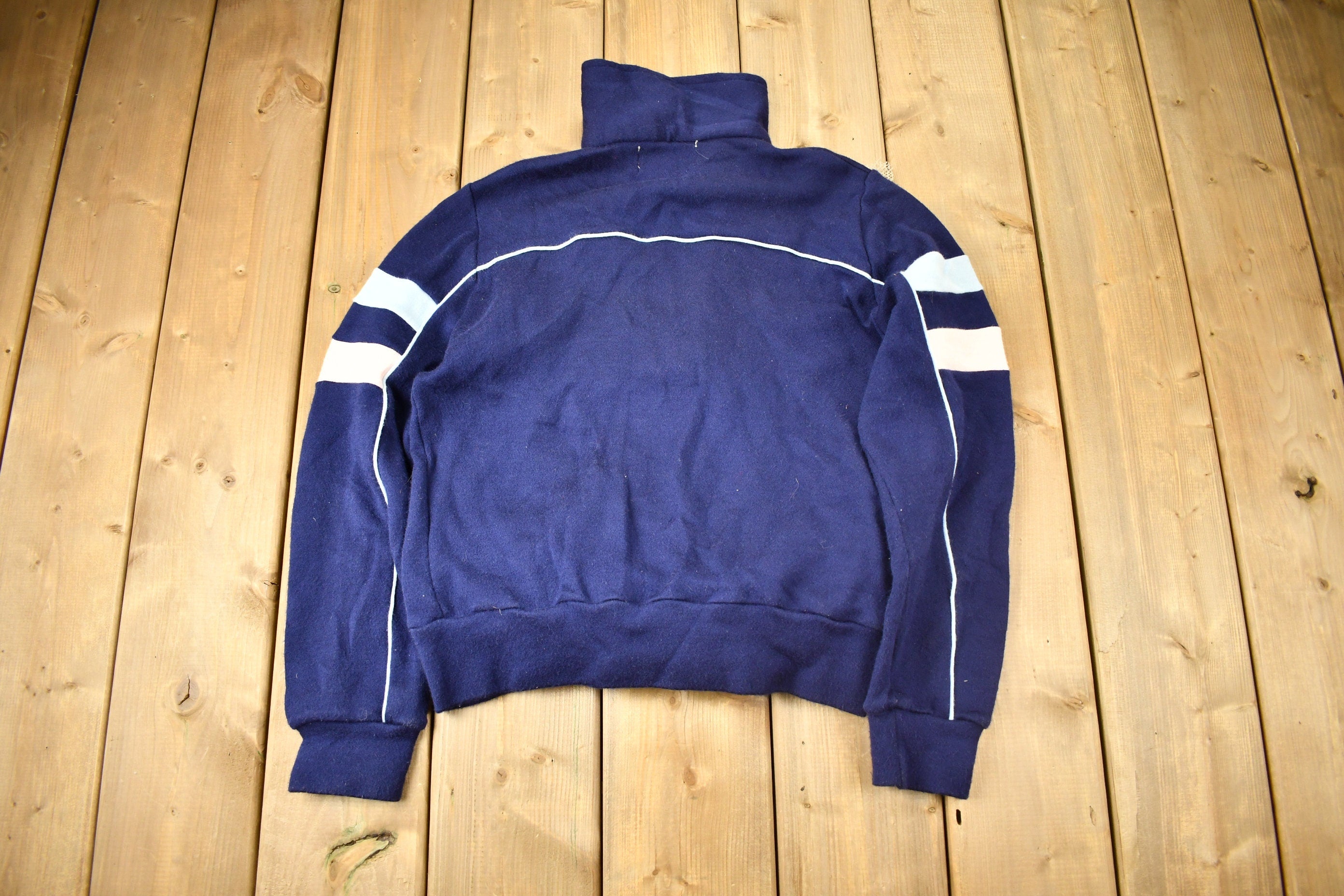Vintage 1980s Track & Court Russell Athletic Blank Zip Up Sweatshirt