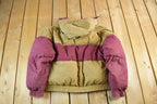 Vintage 1990s Trail Designs Reversible Down Puffer Jacket Men's Short Large  90s Coat  Outdoor  Winter  Insulated