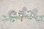 Vintage 1990s Bernie's Glen Embroidered Squirrels Double Collar Crewneck Sweatshirt Mens XL