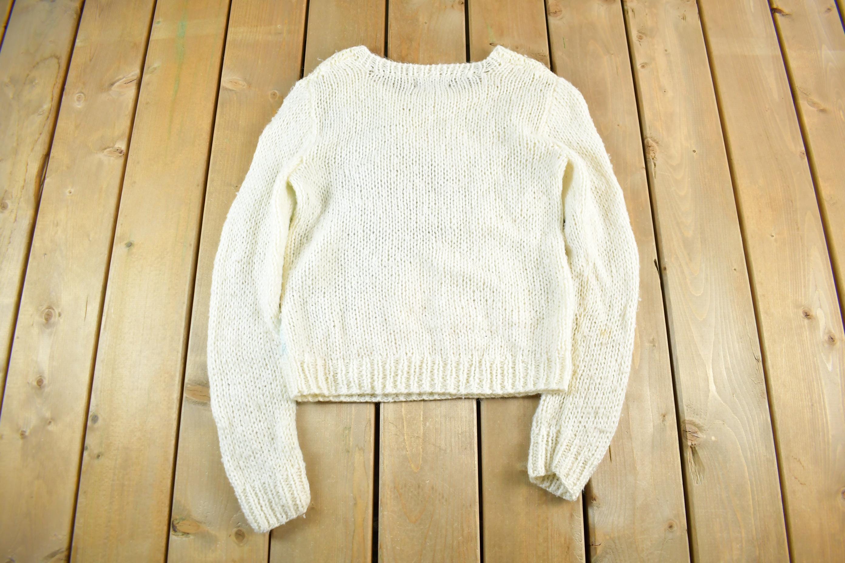 Vintage 1980s Kitty Hawk Knit Sweater Women's M