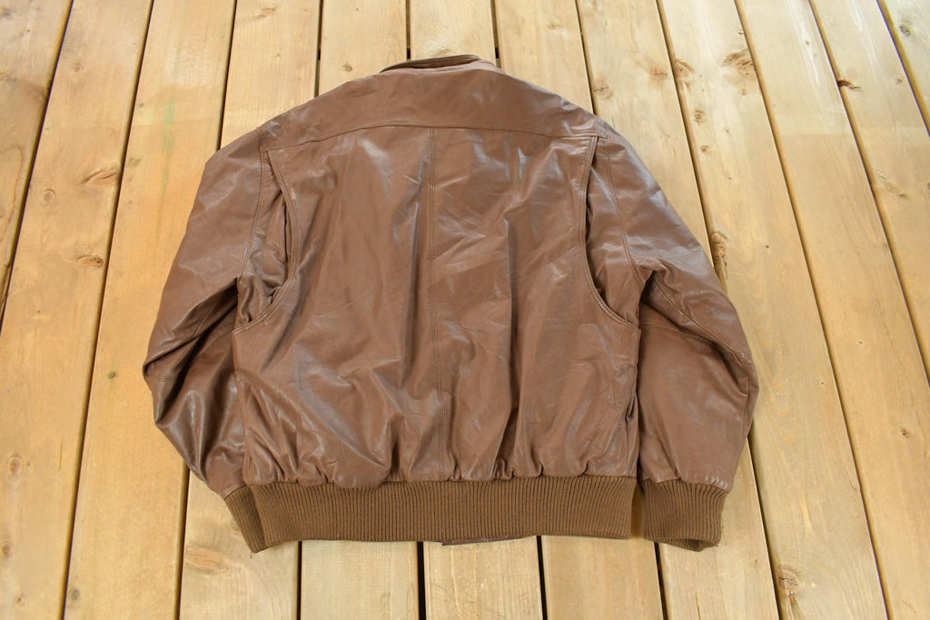 Vintage 1990s Boundary Waters Leather Jacket Men's Small