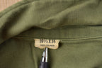 Vintage 1970s Army Military Green Button Up Shirt