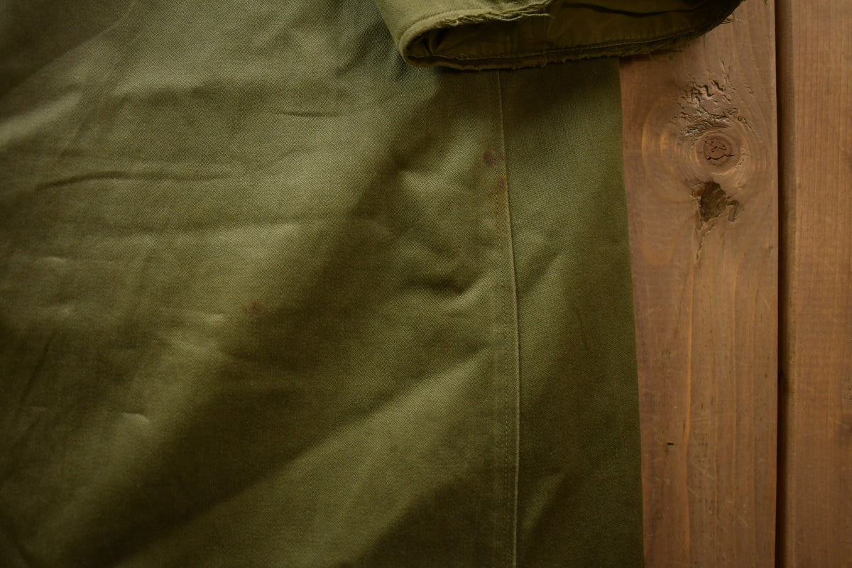 Vintage 1953 OG 107 Military Overcoat Army Trench Coat