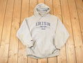 Vintage 1990s Thrashed Jansport Notre Dame Irish University Crossgrain Hoodie Sweater Men's M  Vintage Collegiate  90's State Sportswear